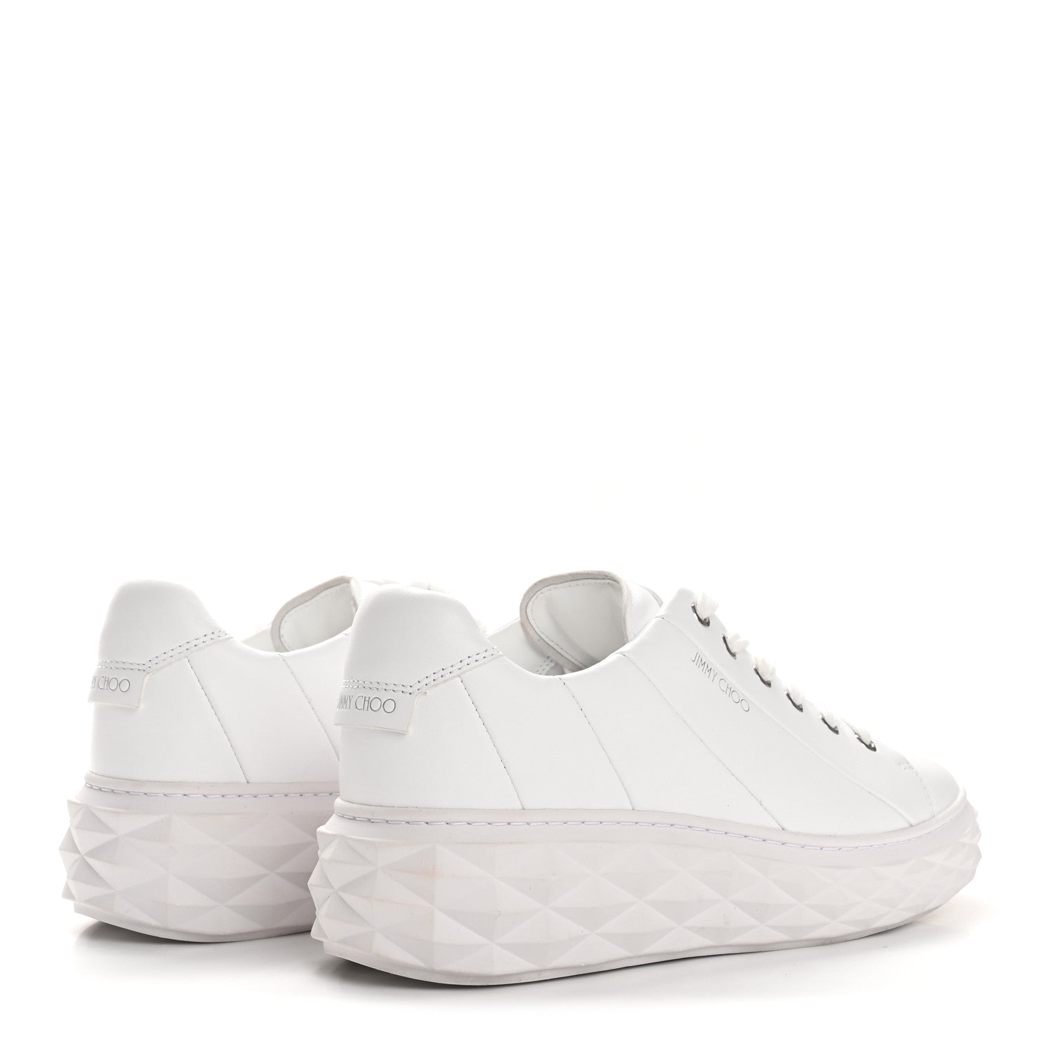 Jimmy Choo Nappa Diamond Light Platform Sneakers 38 White 13 of 27