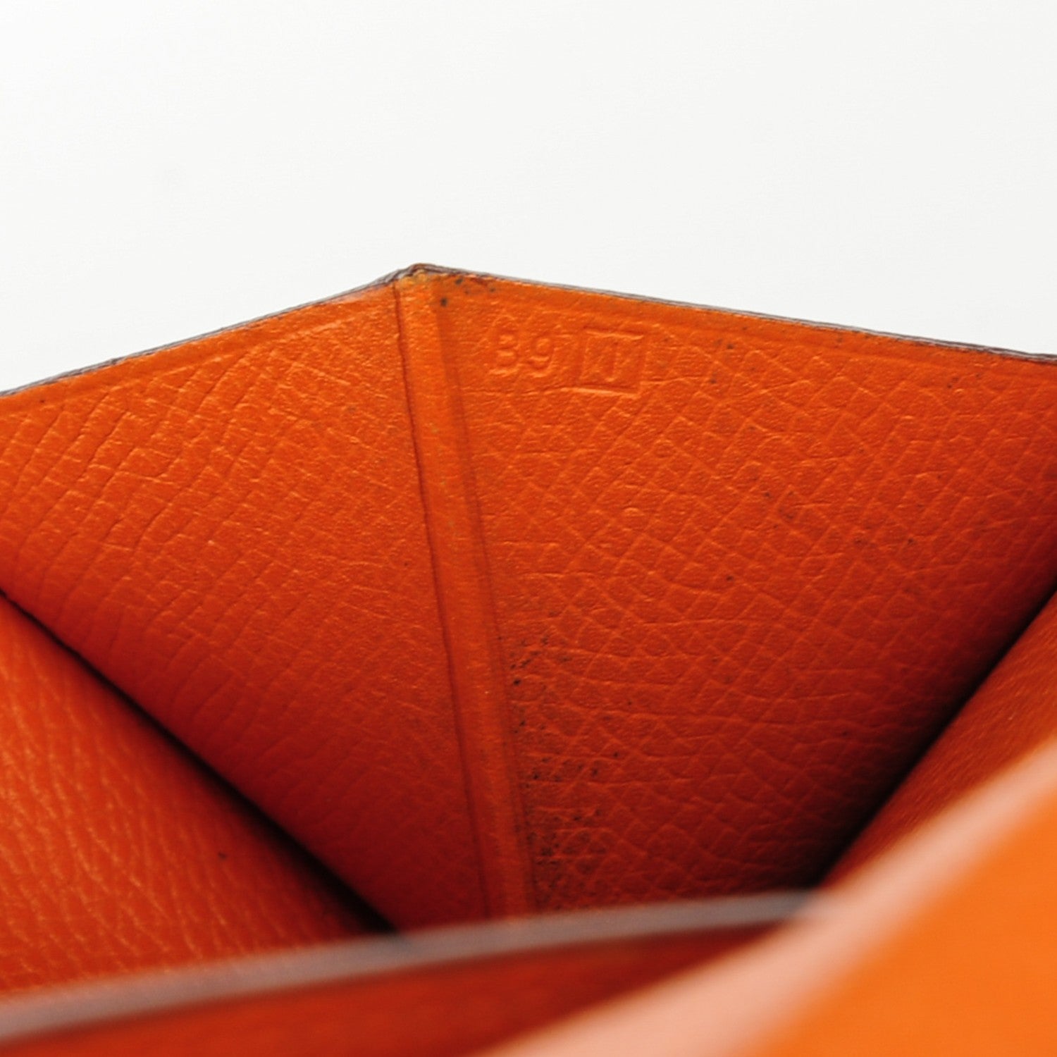Hermes Epsom Bearn Gusset Wallet Orange 9 of 15