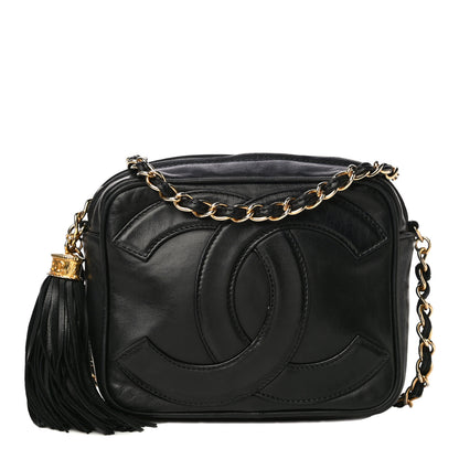 Chanel Lambskin CC Tassel Camera Case Black 1 of 19