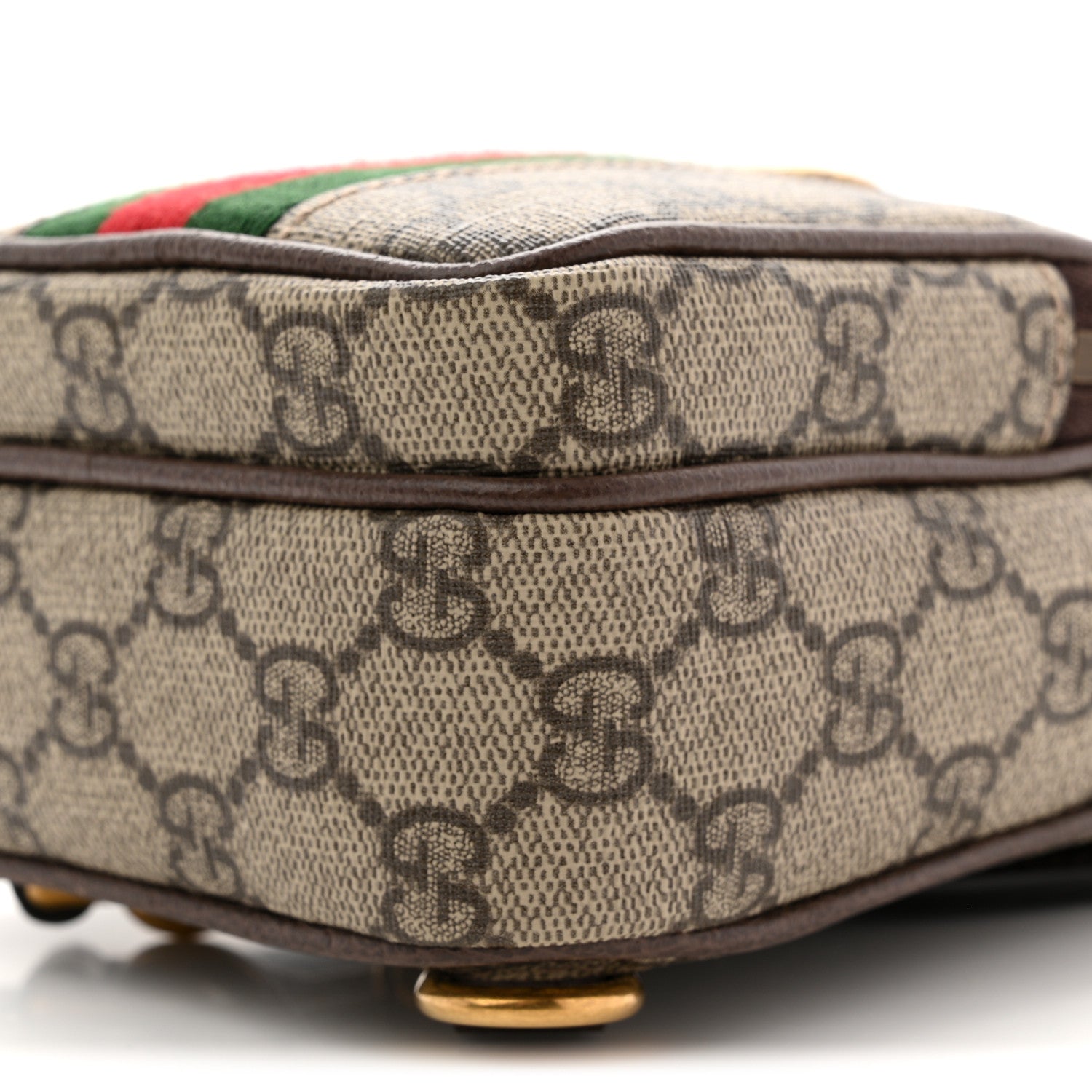 Gucci GG Supreme Monogram Web Mini Ophidia Messenger Brown 10 of 11