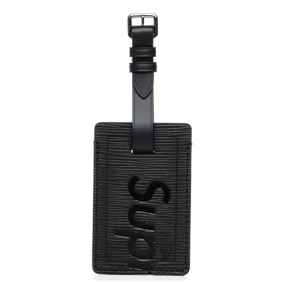 Louis Vuitton X SUPREME Epi Luggage Tag Black 1 of 4
