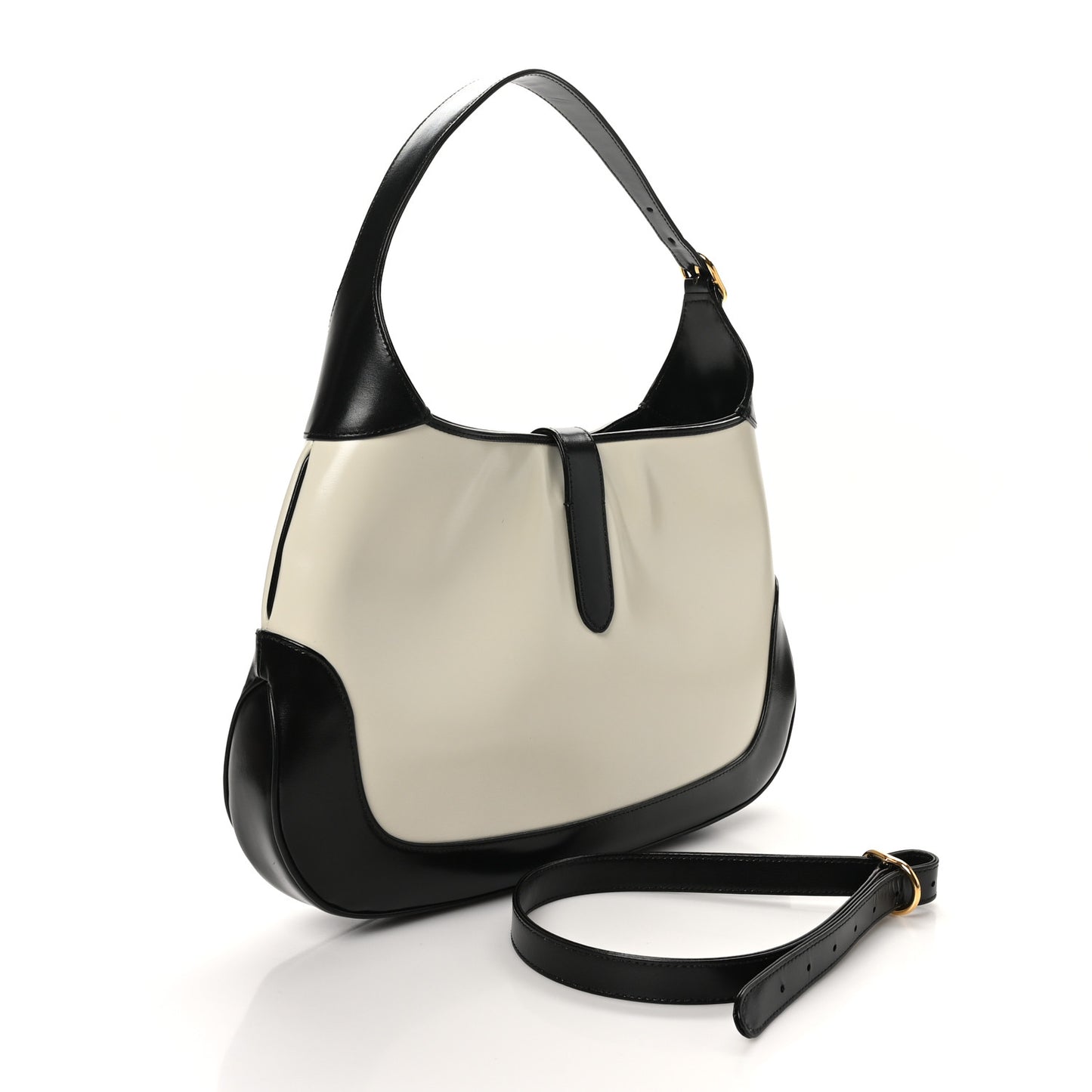 Boarded Dyana Lux Calfskin Bi-Color Medium Jackie 1961 Hobo Mystic White Black