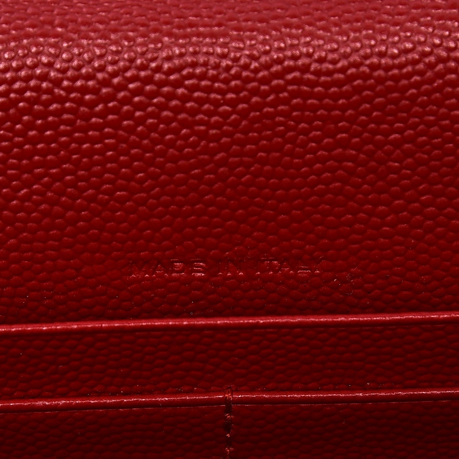 Saint Laurent Grain De Poudre Matelasse Chevron Monogram Envelope Chain Wallet New Red 7 of 13