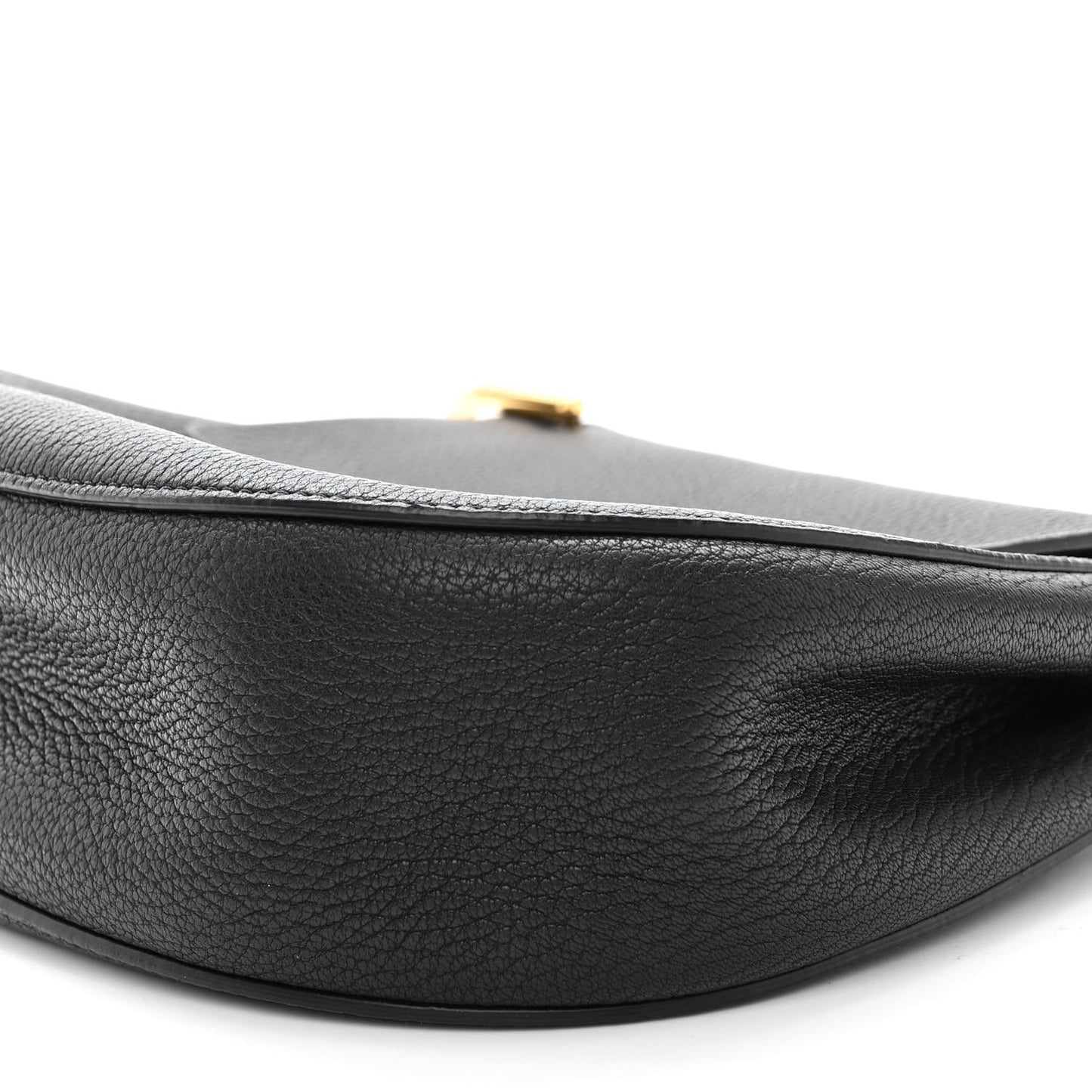 Grained Lambskin Drew Shoulder Bag Black
