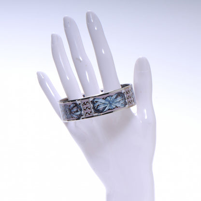 Hermes Enamel Printed Rubans du Cheval Wide Bracelet 70 Colorise 2 of 5