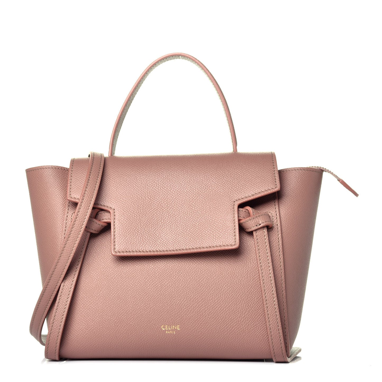 Grained Calfskin Nano Belt Bag Antique Rose