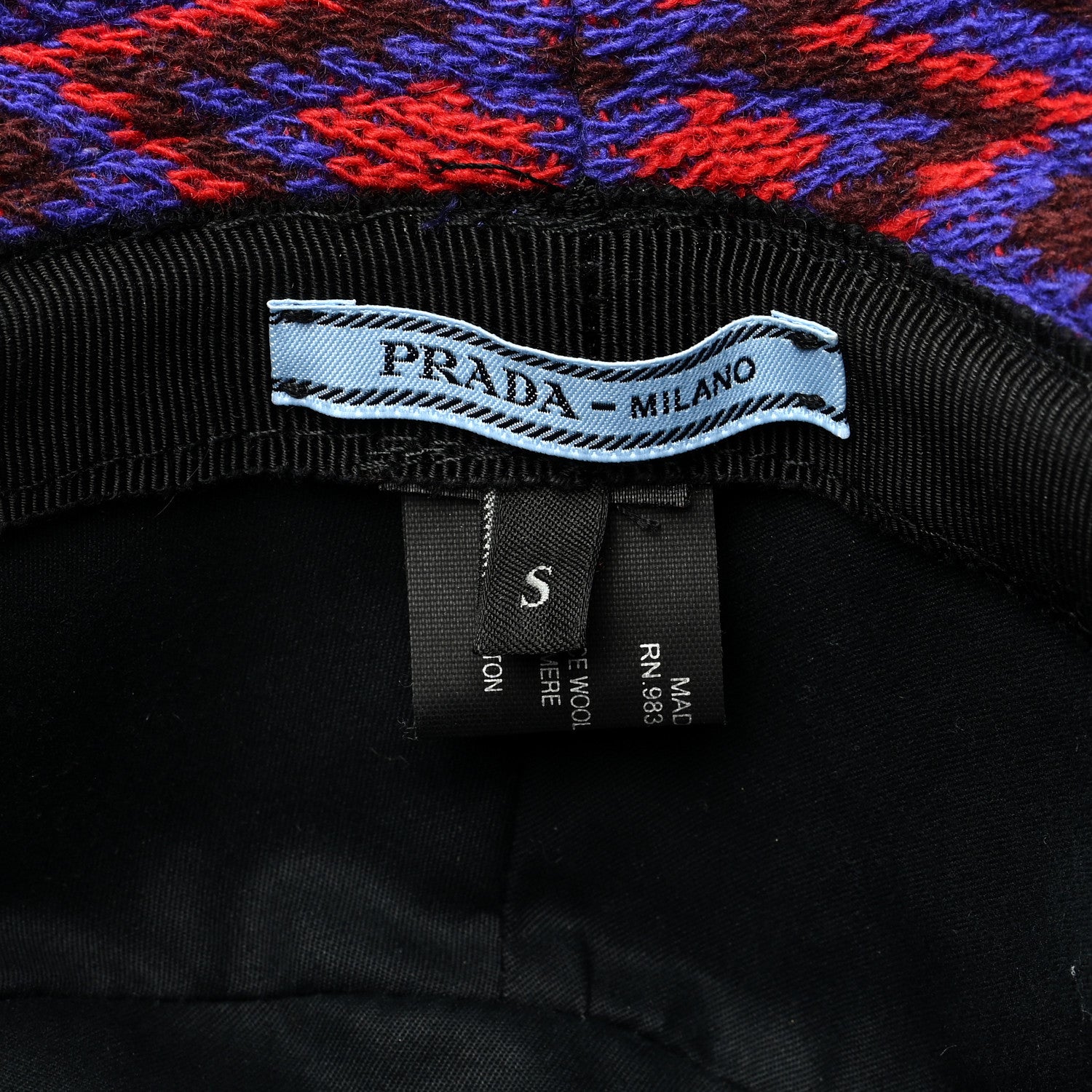 Prada Shetland Chevron Racing Logo Womens Bucket Hat S 8 of 8