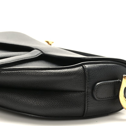 Christian Dior Grained Calfskin Saddle Bag Black 9 of 9