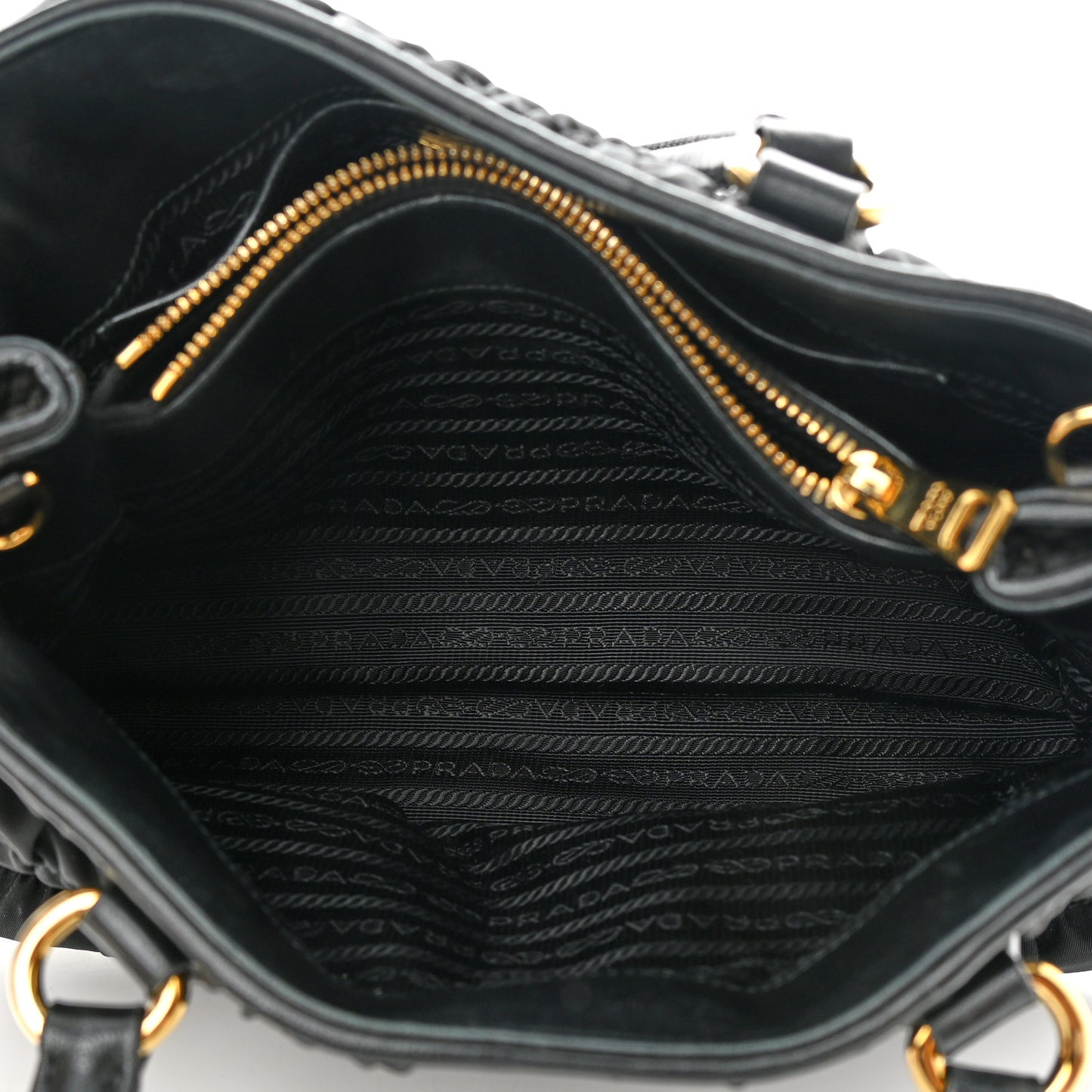Tessuto Nylon Gaufre Small Tote Black