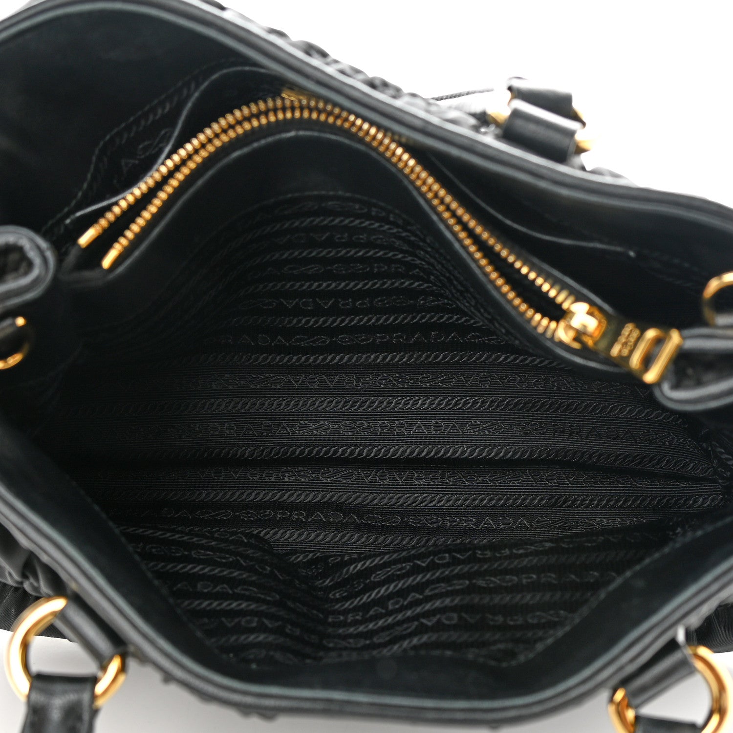Prada Tessuto Nylon Gaufre Small Tote Black 6 of 16