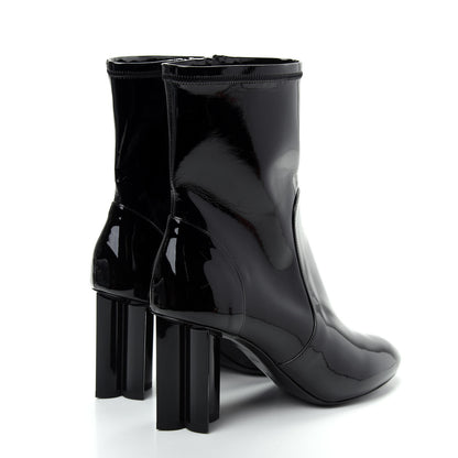 Louis Vuitton Patent Silhouette Ankle Boots 37.5 Black 4 of 10
