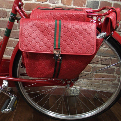 Gucci Guccissima Street Cruiser Bike Bicycle China Red 4 of 13
