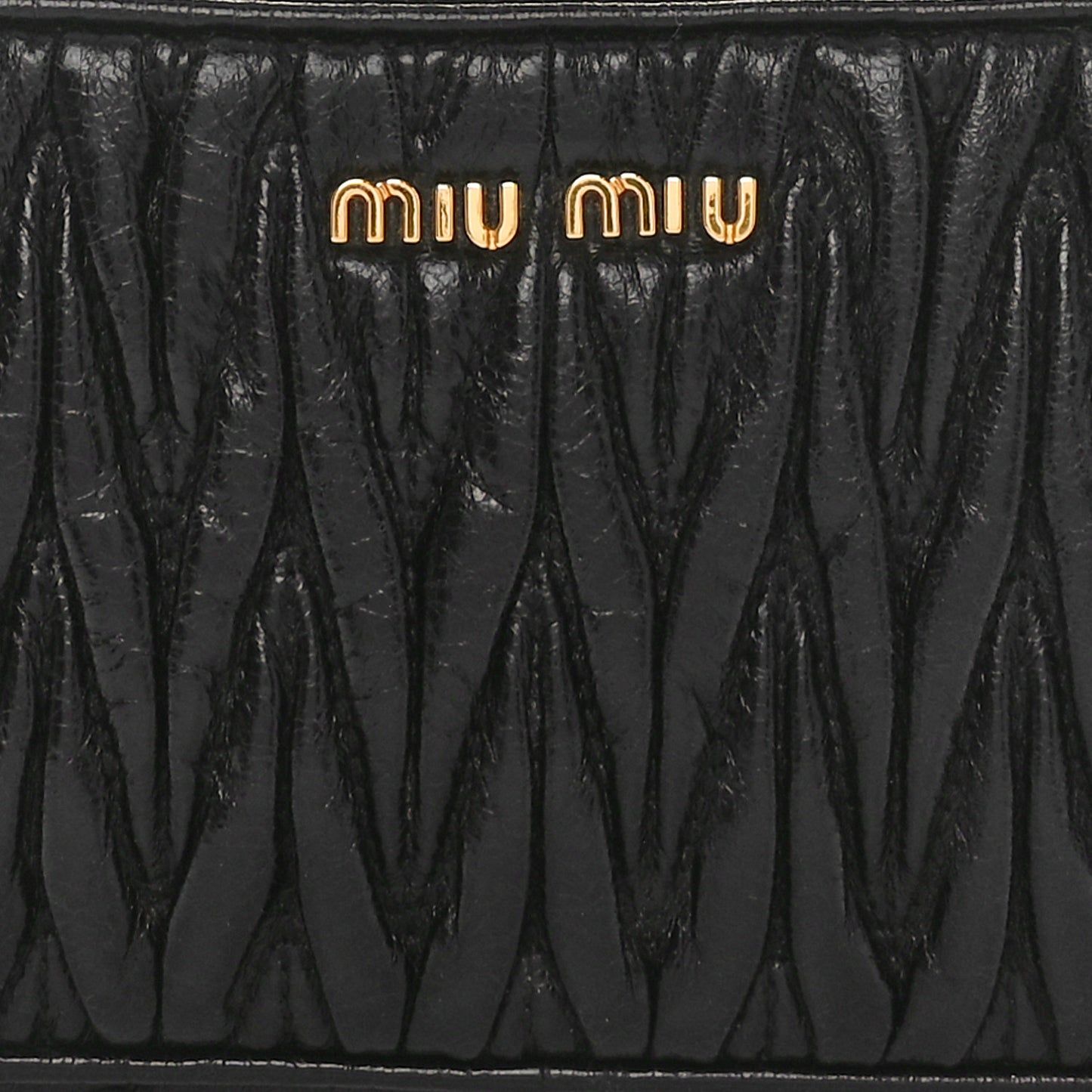 Nappa Matelasse Double Zip Pochette Clutch Black