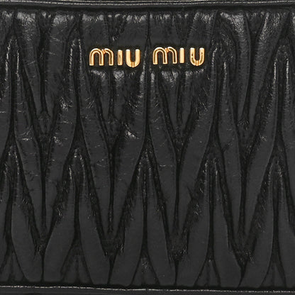 Miu Miu Nappa Matelasse Double Zip Pochette Clutch Black 7 of 10