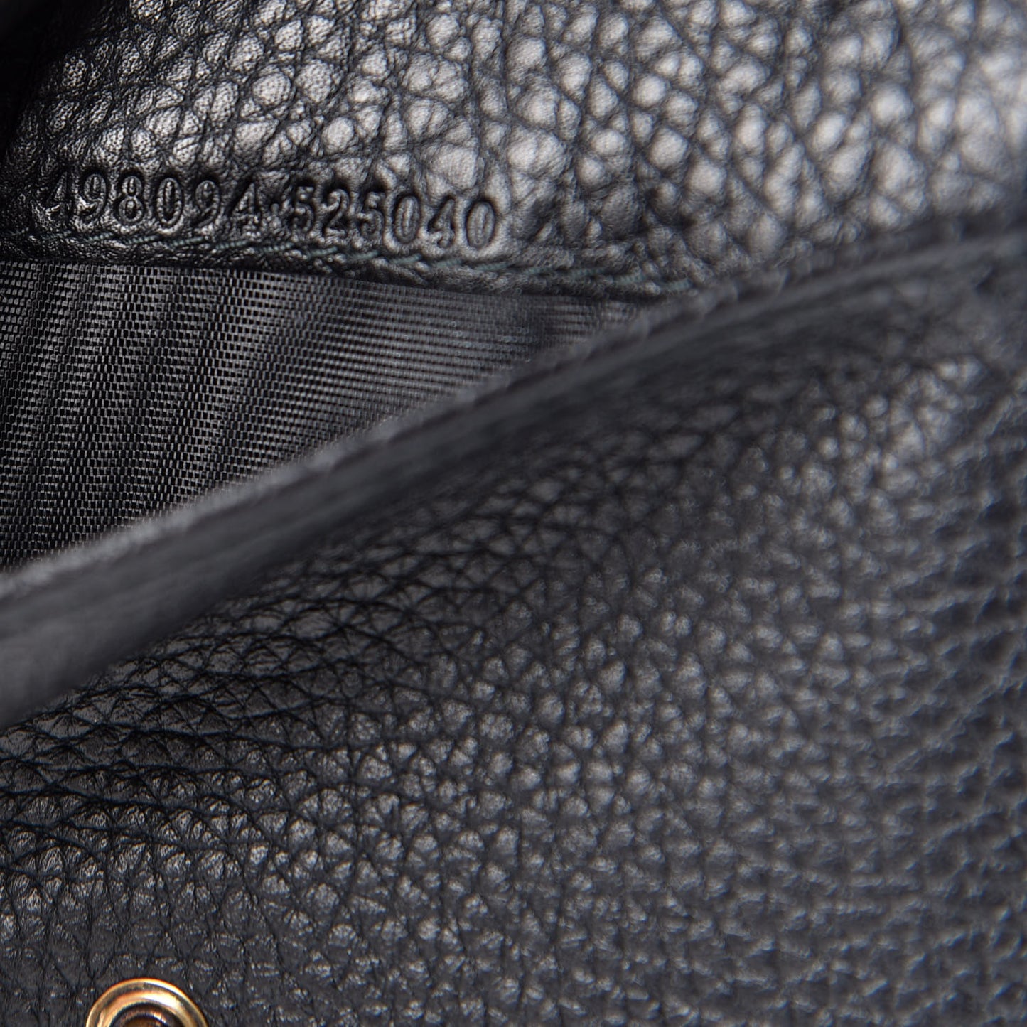 Pebbled Calfskin Animalier Card Case Wallet Black