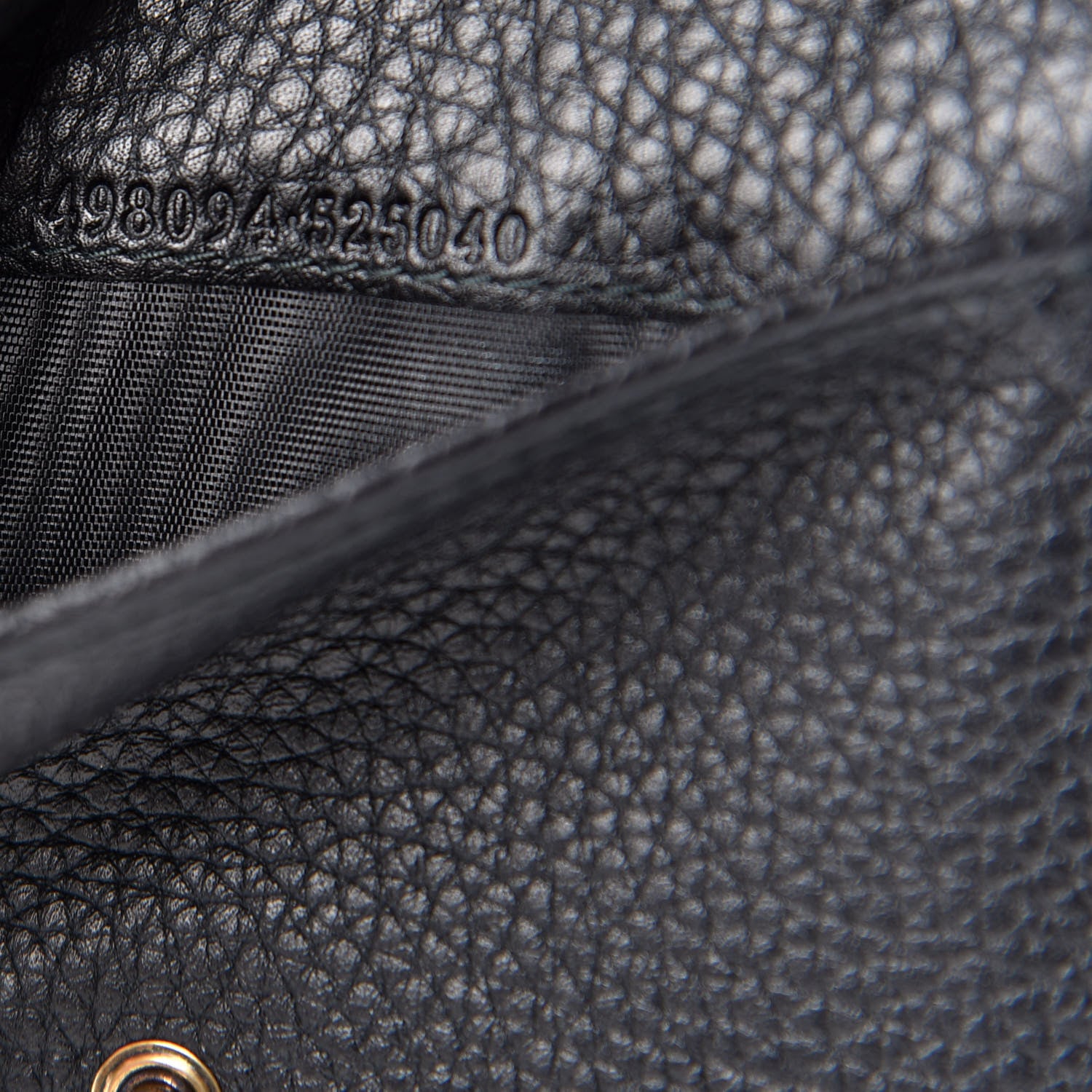 Gucci Pebbled Calfskin Animalier Card Case Wallet Black 7 of 7