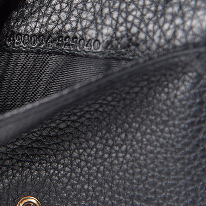 Gucci Pebbled Calfskin Animalier Card Case Wallet Black 7 of 7