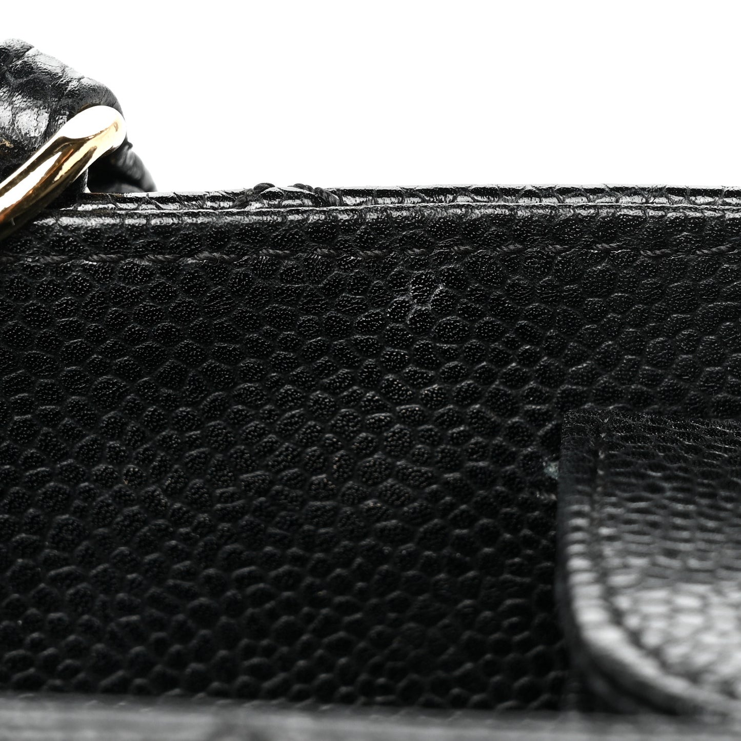 Caviar Quilted Petit Shopping Tote PST Black