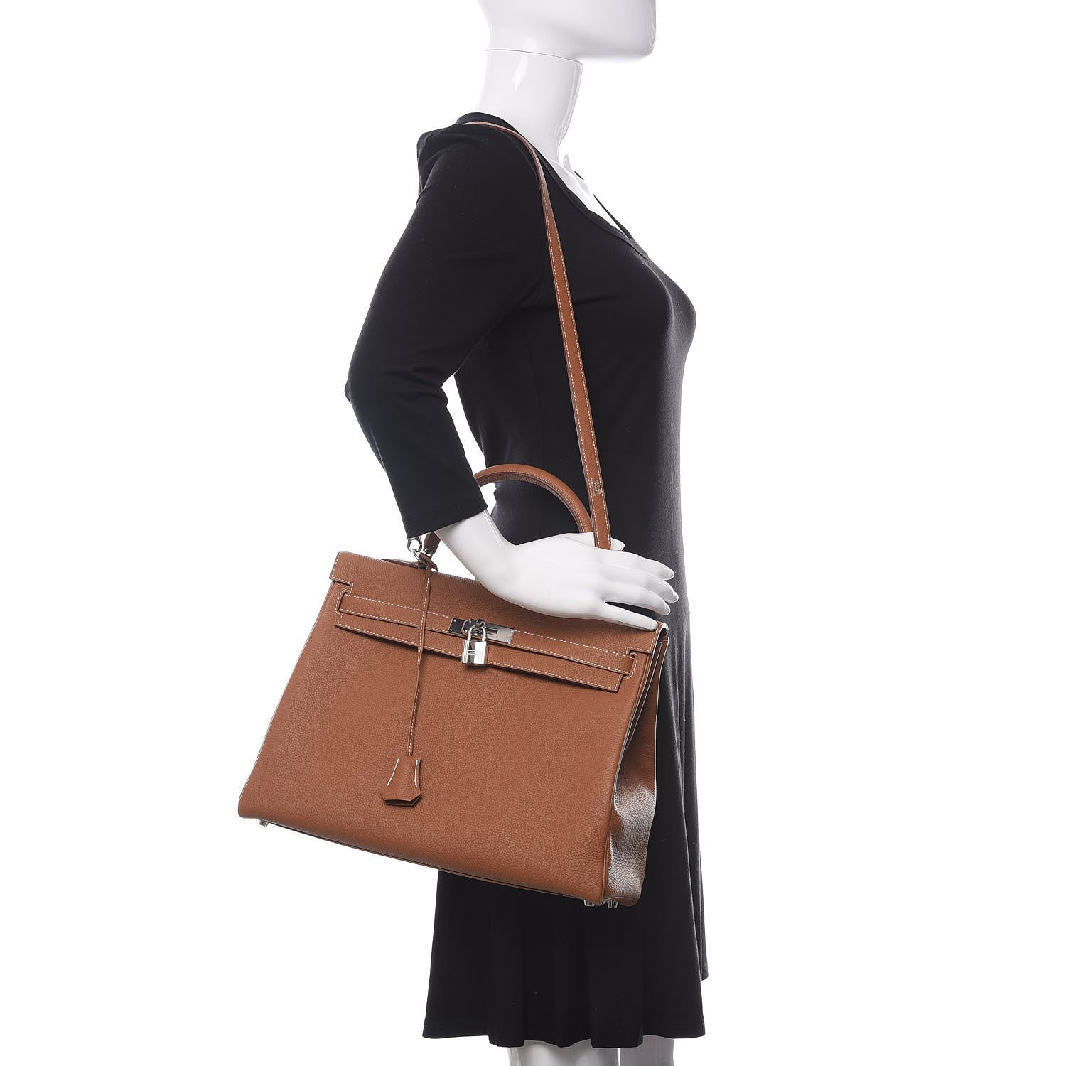 Hermes Togo Kelly Retourne 35 Gold 2 of 11