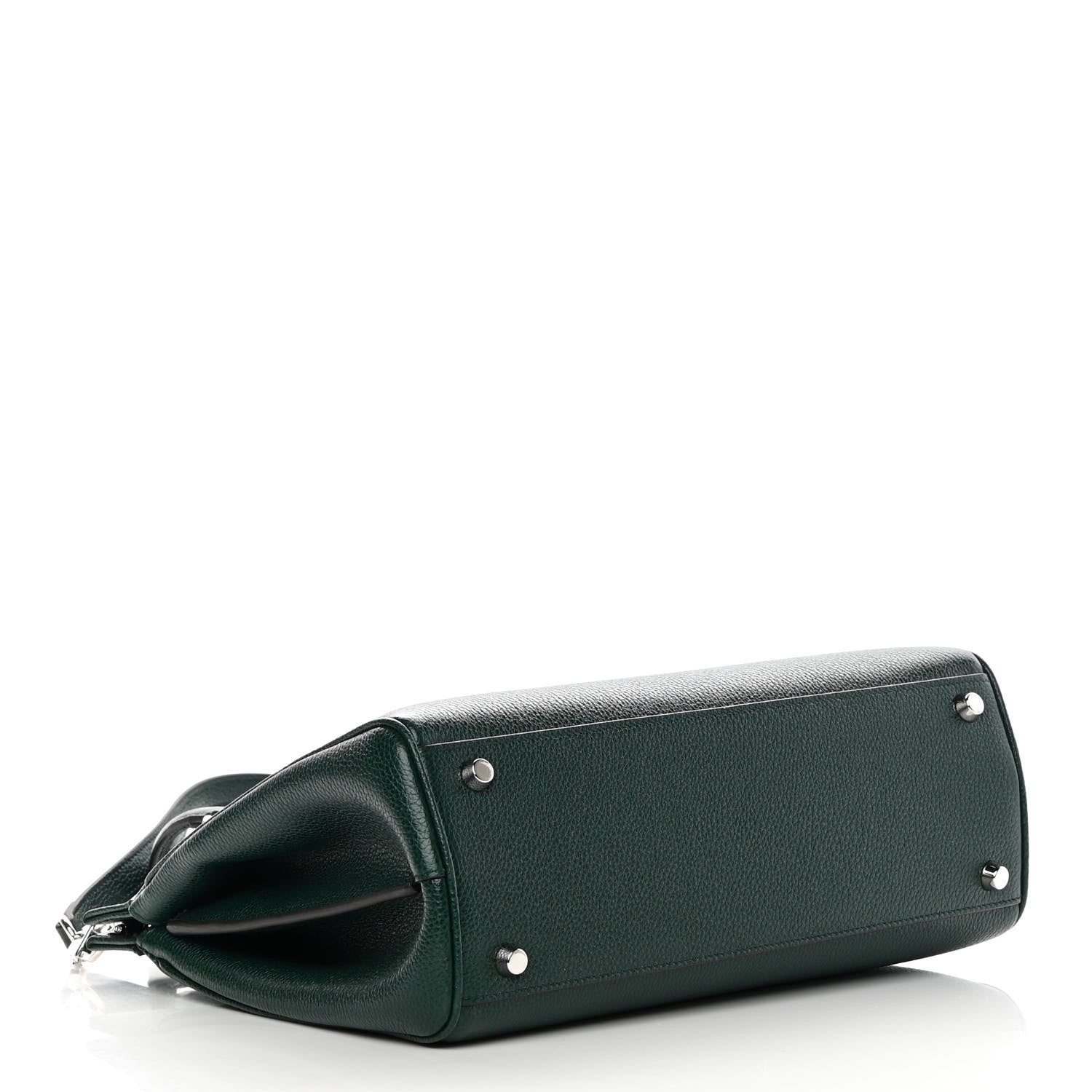 Gucci Grainy Calfskin Small Zumi Top Handle Bag Vintage Green 4 of 11