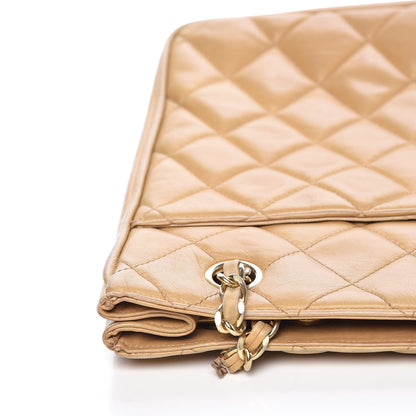 Chanel Lambskin Quilted Tote Beige 10 of 30