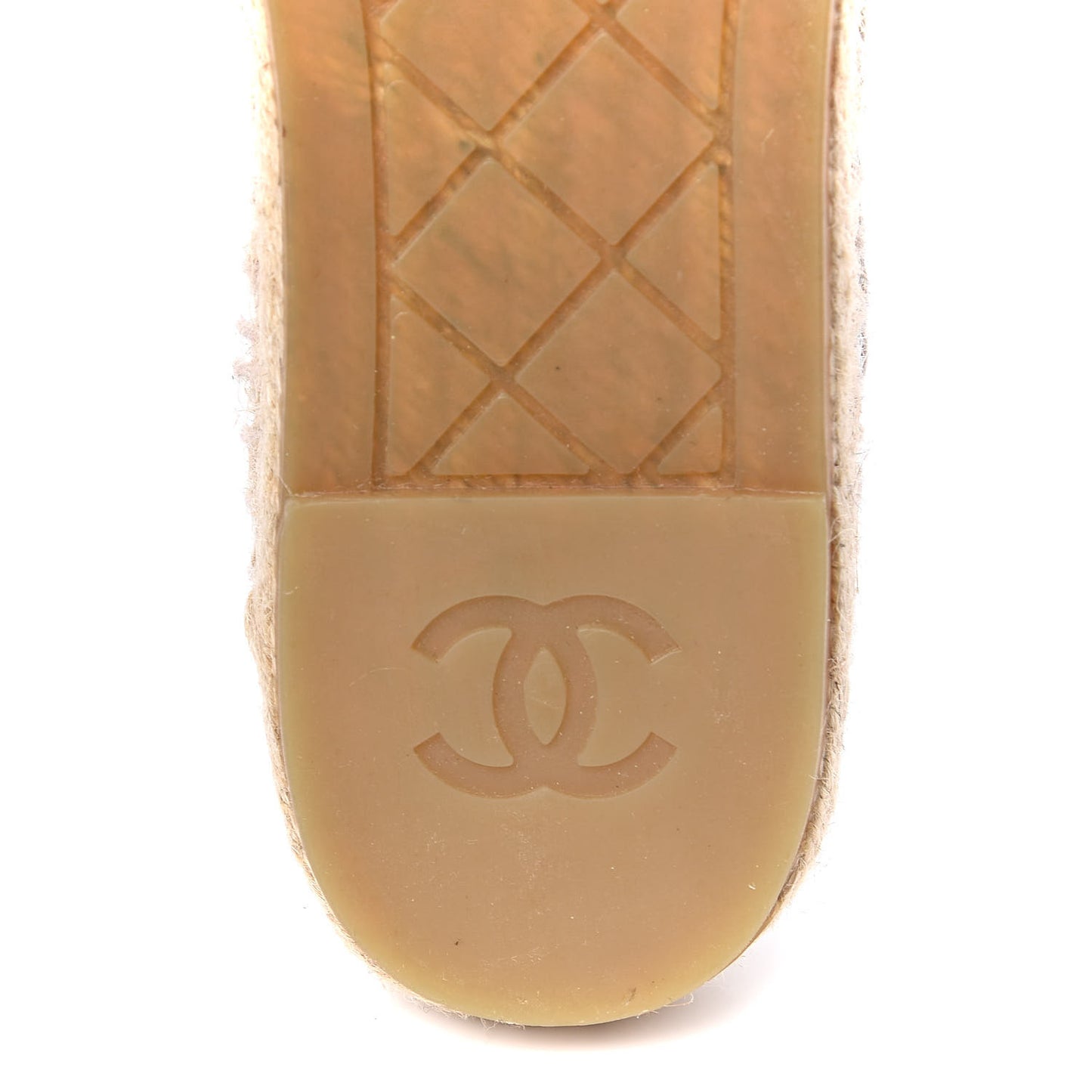 Grained Calfskin CC Espadrilles 38 White Black