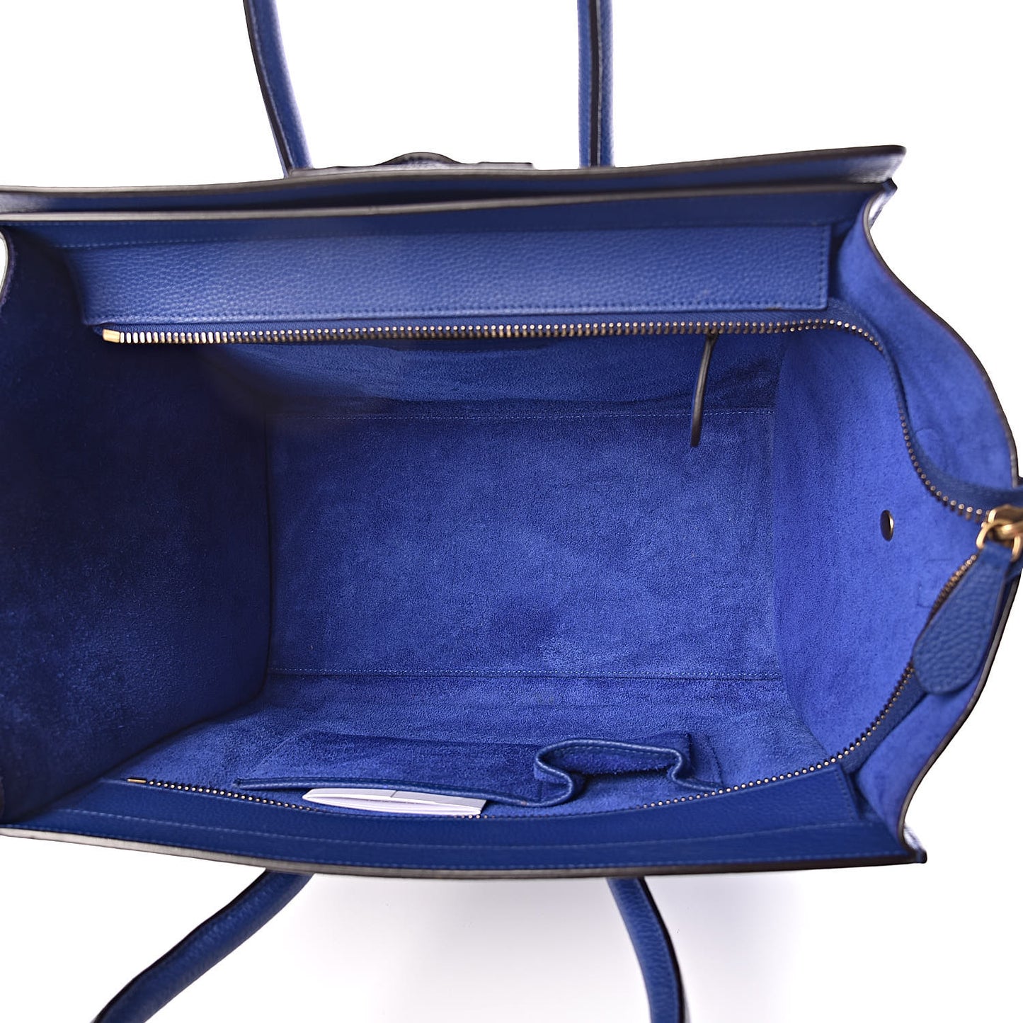 Drummed Calfskin Mini Luggage Indigo