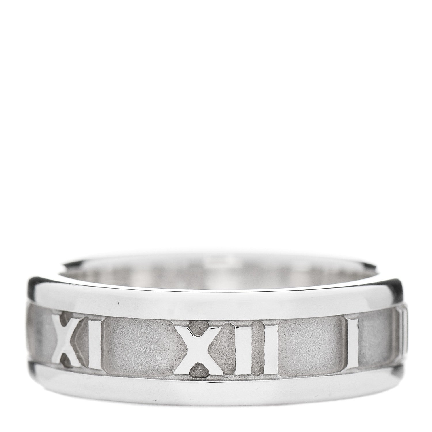Tiffany Sterling Silver Atlas Ring 54 7 1 of 4