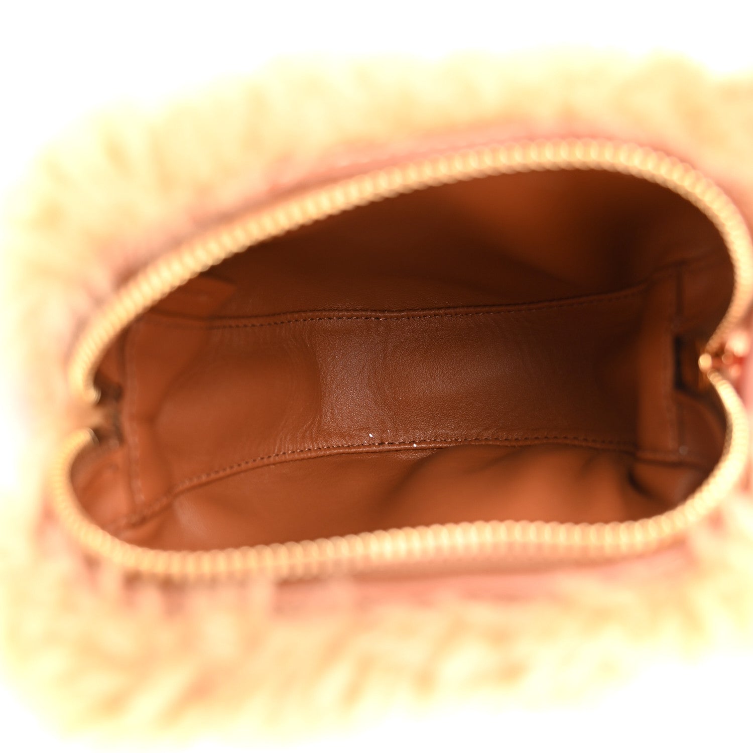 Celine Calfskin Fluffy Shearling Bag Beige 5 of 11