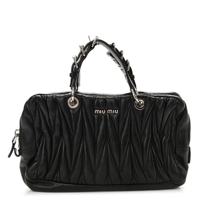 Miu Miu Nappa Matelasse Tote Black 1 of 11