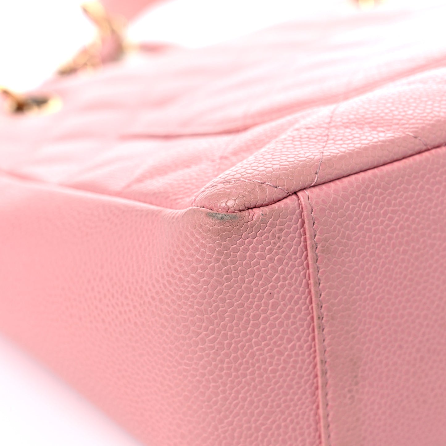 Caviar Quilted Petit Shopping Tote PST Pink