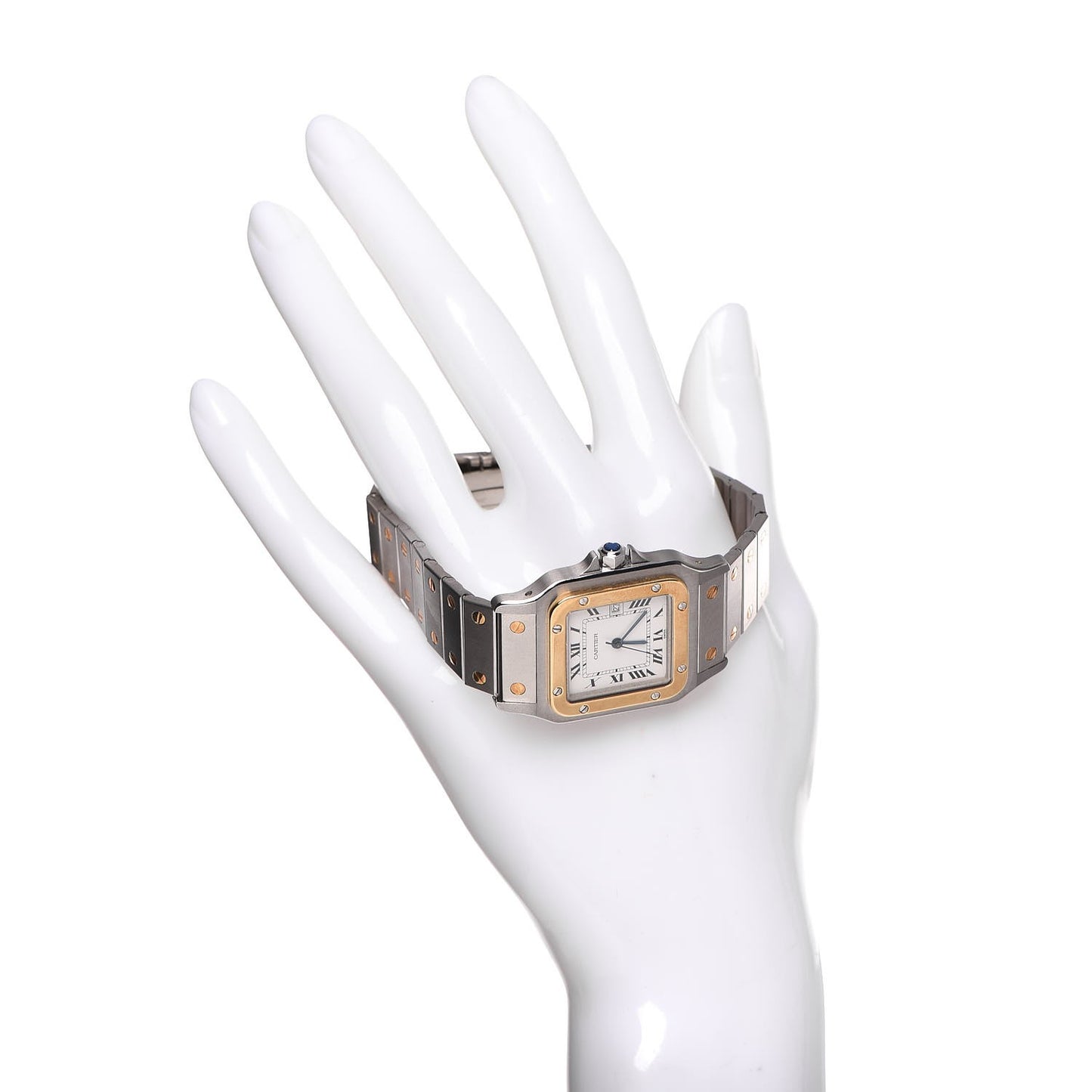 Stainless Steel 18K Yellow Gold 29mm Santos De Galbee Automatic Watch