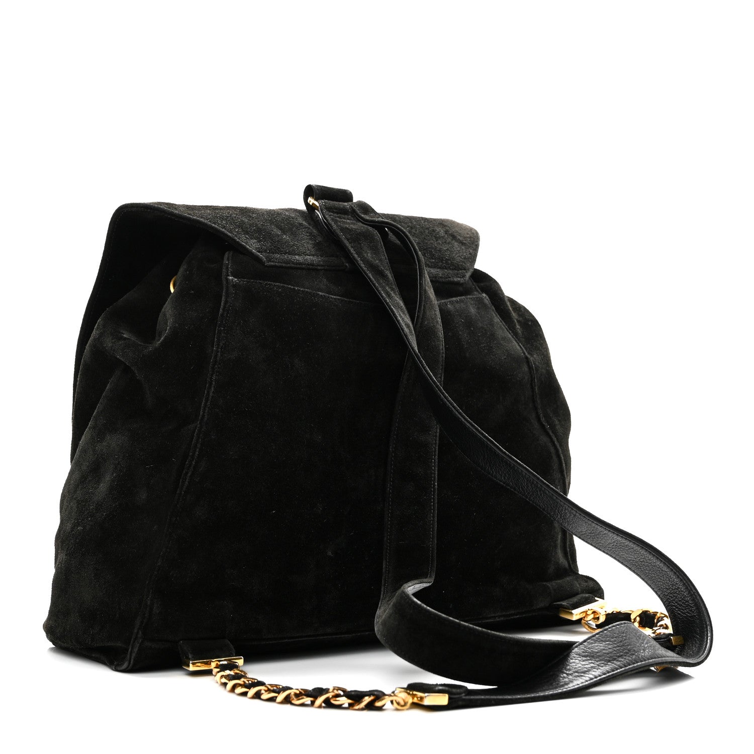 Chanel Suede CC Drawstring Backpack Black 3 of 10