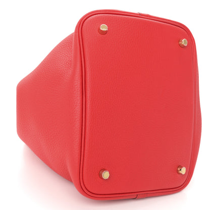 Hermes Taurillon Clemence Picotin Lock 22 MM Rouge de Coeur 9 of 12