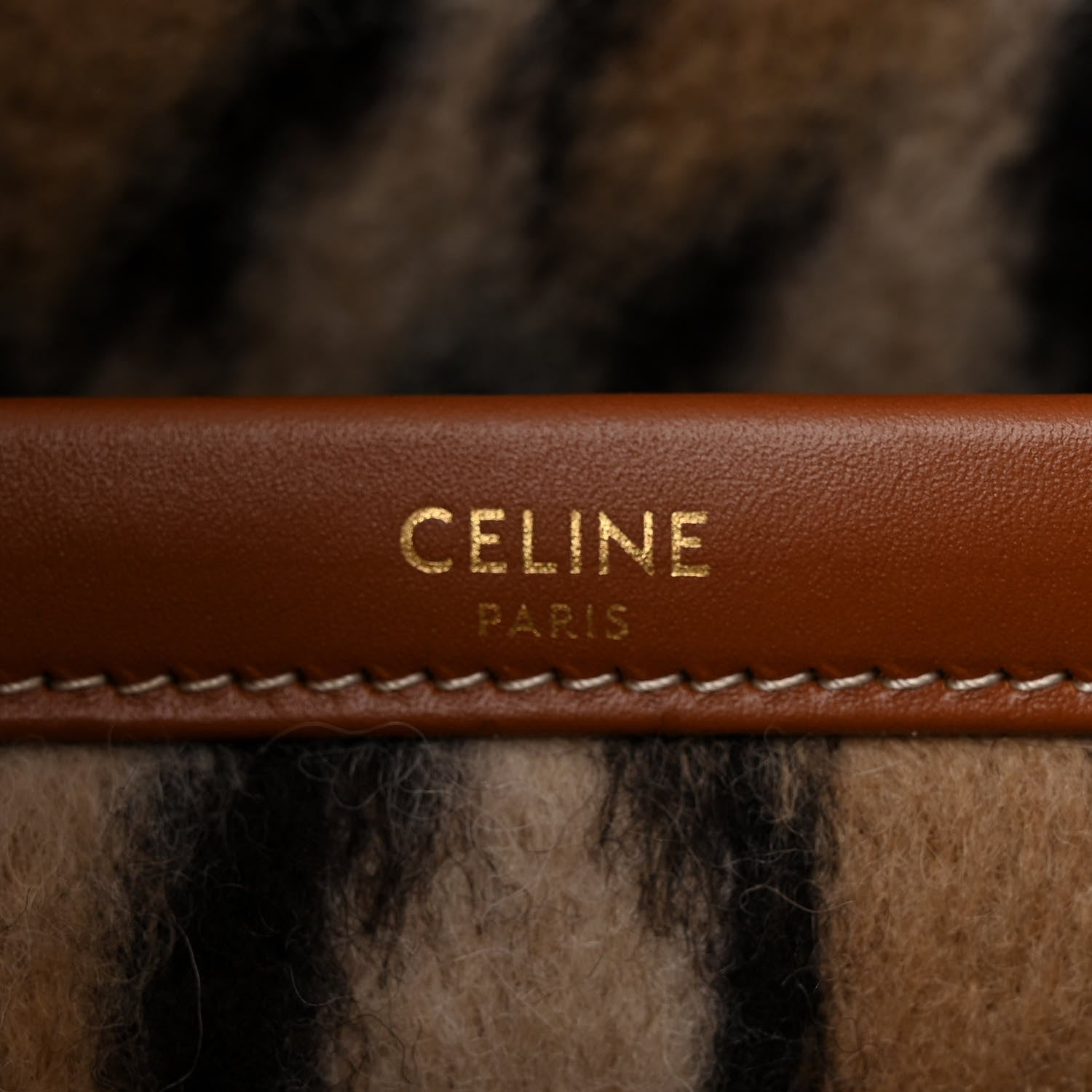 Celine Textile Canvas Triomphe Large Cabas Thais Leopard 6 of 10
