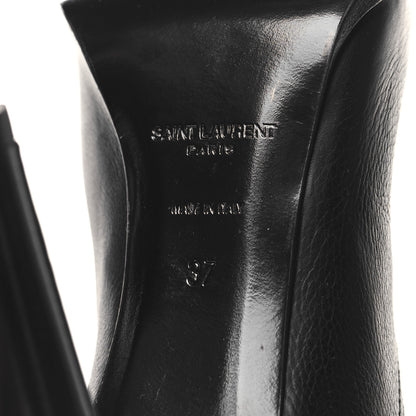 Saint Laurent Grained Calfskin Diane 100 Boots 37 Black 7 of 8