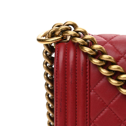 Chanel Calfskin Quilted Medium Boy Flap Red 16 of 16