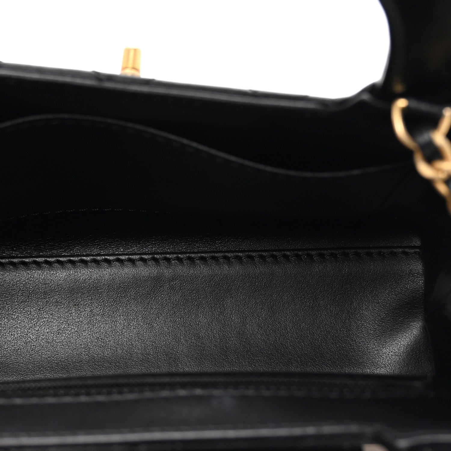 Chanel Shiny Aged Calfskin Quilted Nano Kelly Shopper Black 5 of 10