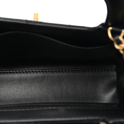 Chanel Shiny Aged Calfskin Quilted Nano Kelly Shopper Black 5 of 10