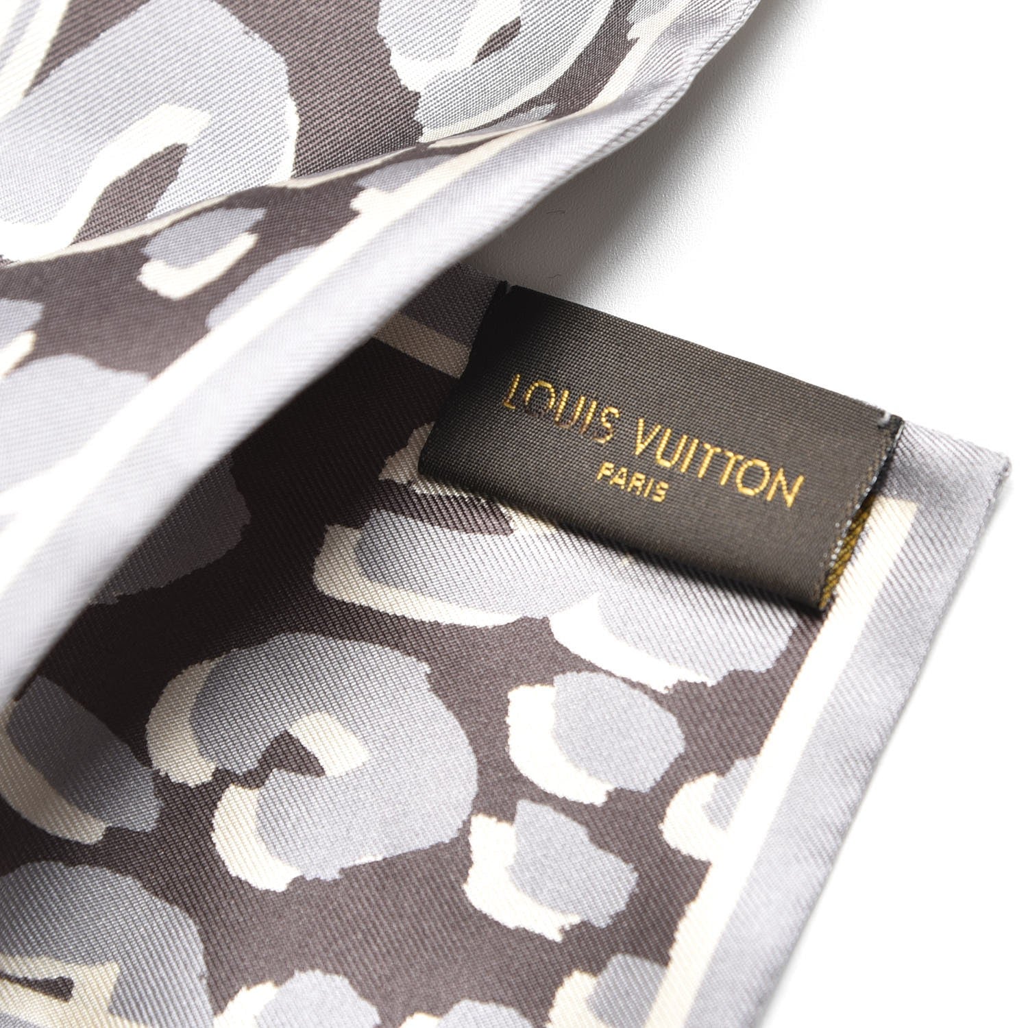 Louis Vuitton Silk Raccoon Fur Leopard Bandeau Scarf 4 of 5
