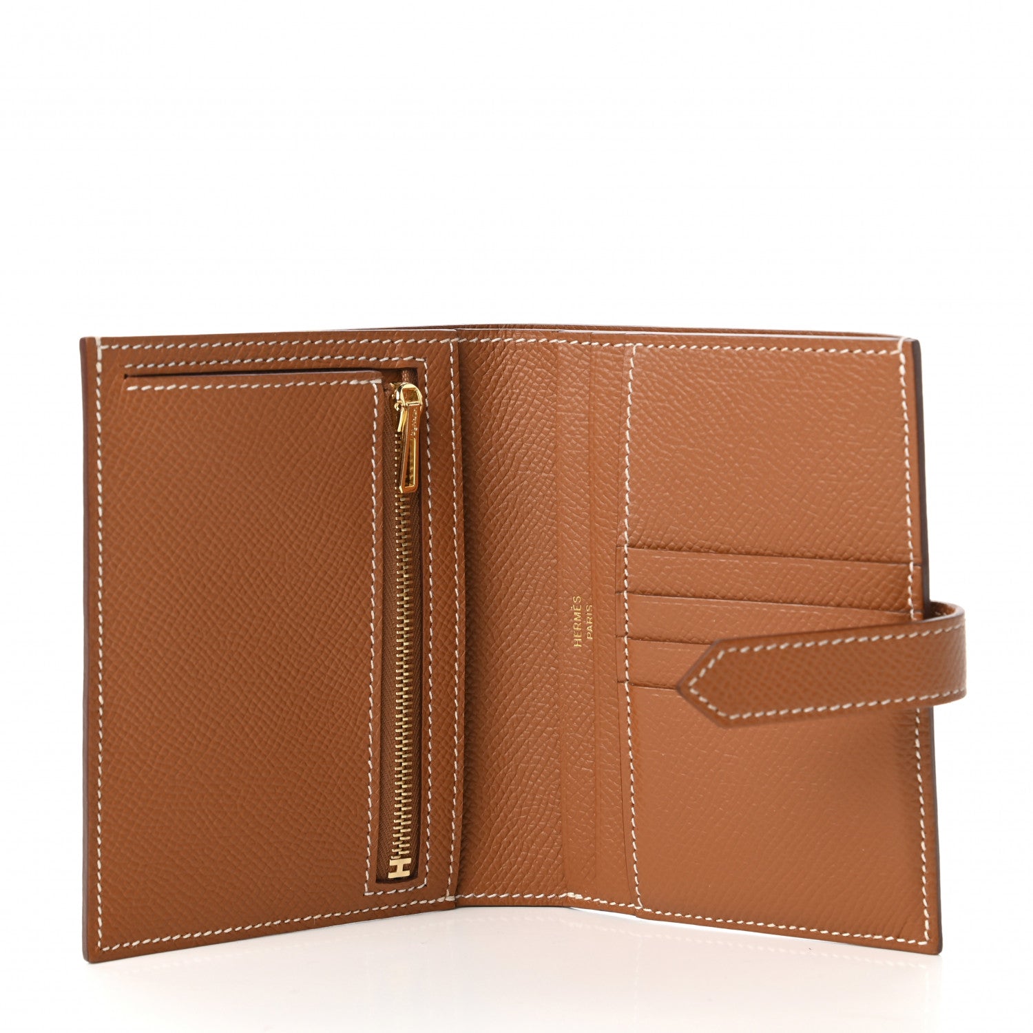 Hermes Epsom Bearn Compact Wallet Gold 5 of 10