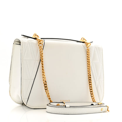 Versace Nappa Quilted Virtus Top Handle Shoulder Bag White 3 of 12
