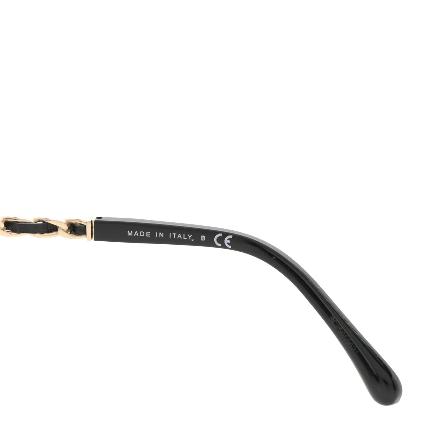 Lambskin Square Chain Sunglasses 5210-Q-A Black