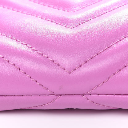 Gucci Calfskin Matelasse Mini GG Marmont Chain Bag Candy Mousse 10 of 11
