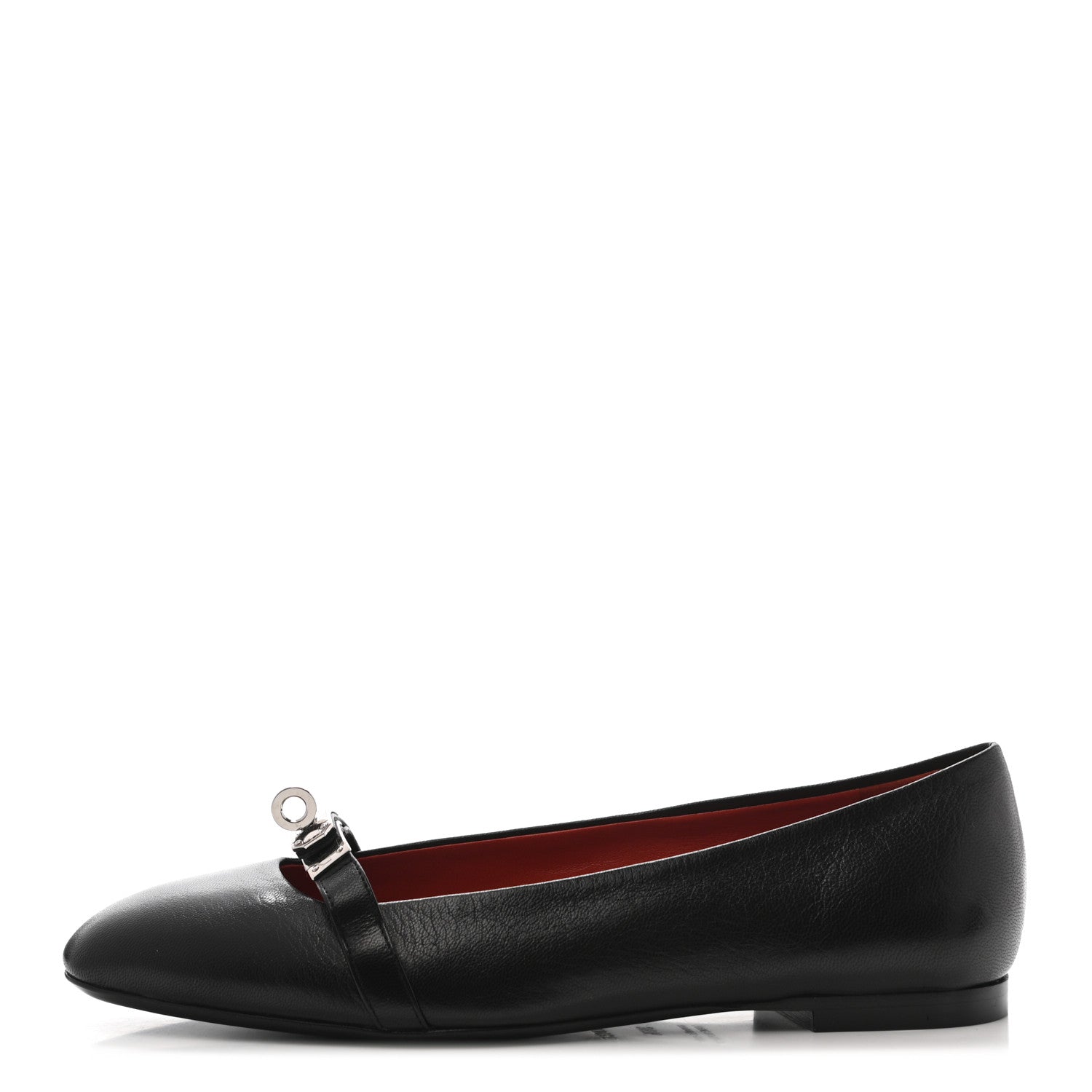 Hermes Goatskin Bilbao Ballerina Flats 36.5 Black 1 of 7
