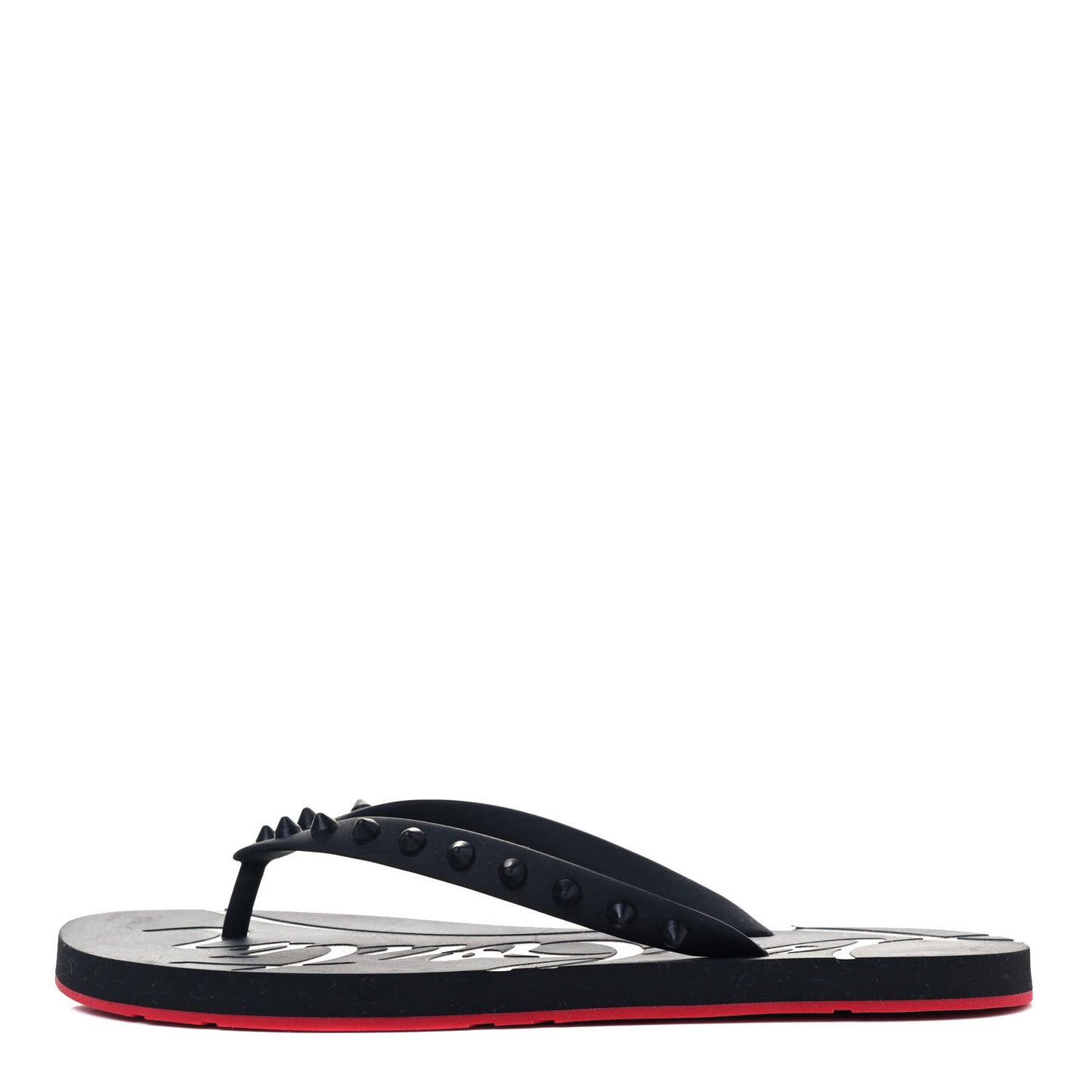 Rubber Spike Loubi Donna Flip Flop 39 Black