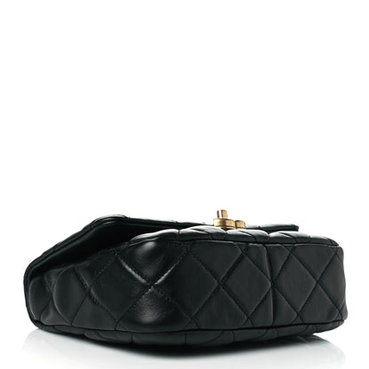 Chanel Lambskin Quilted Small Lacquered Chain Flap Black 4 of 11