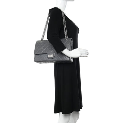 Chanel Aged Calfskin Quilted 50th Anniversary 2.55 Reissue 227 Flap Grey 2 of 12