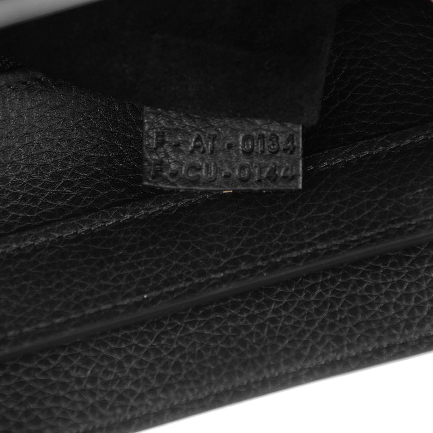 Drummed Calfskin Micro Luggage Black