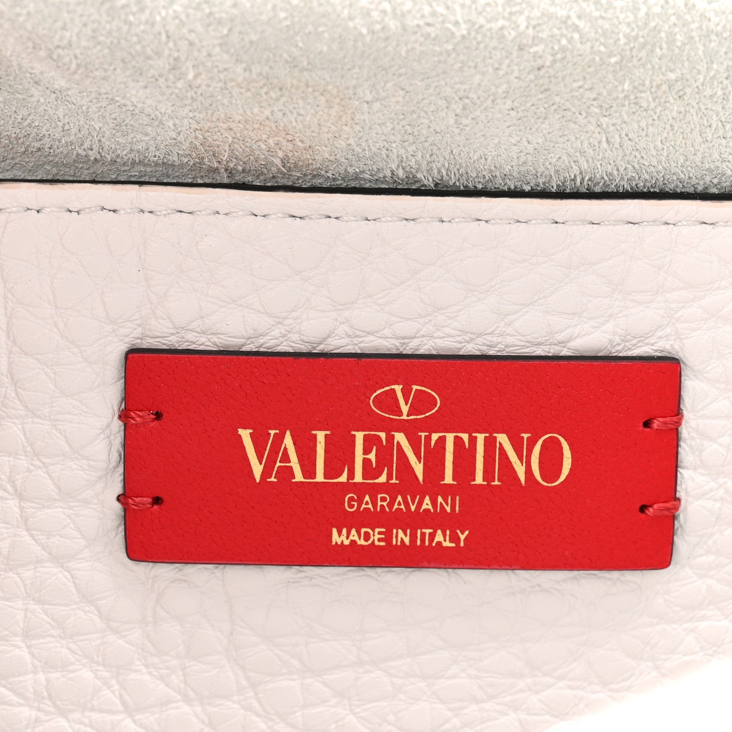 Valentino Garavani Grainy Calfskin Rockstud Double Flap Crossbody Bag Ivory 6 of 9